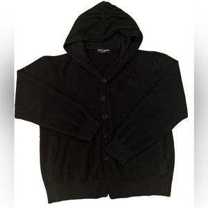 Dolce & Gabbana Cashmere button up hooded sweatshirt